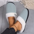 thumbnail image 5 of Zapatillas de casa peludas para mujer, pantuflas de espuma viscoelástica, zapatos de dormitorio de felpa cálidos para interiores y exteriores con forro de piel sintética, 5 of 5
