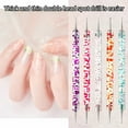 thumbnail image 5 of Nail Double Head Point Drill Pen Set Acrylic Flower Design 5 Piece Sequin Pole Needle Kit for Manicure Pedicure Art, 5 of 8