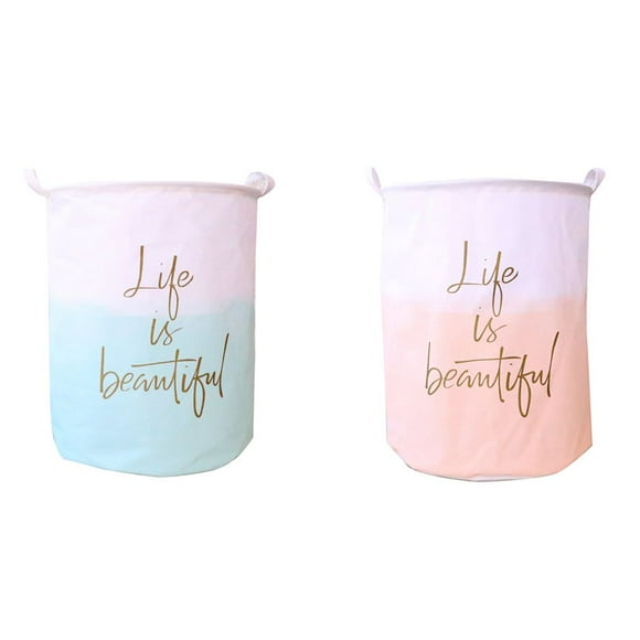 Folding Storage Basket Dirty Clothes Storage Basket Cotton Linen Toy Organizer Collapsible Laundry Storage Basket Round Laundry Basket