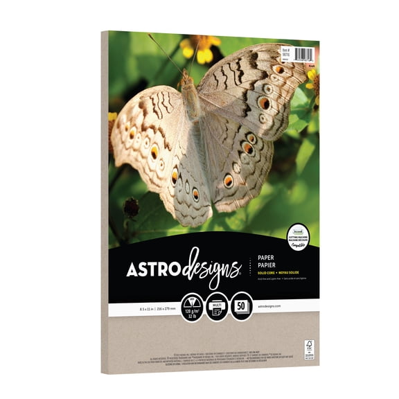 Astrodesigns Crafting Paper, Kraft, 8.5" x 11", 32 lb., 50 Sheets (98716-02)