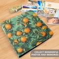 thumbnail image 4 of FORMRS 3 Ring Photo Album 4"x6" Self Adhesive Large Capacity PU Leather Cover, Orange Tree Pattern, 4 of 8