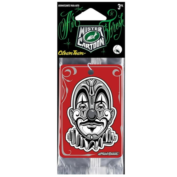Turtle Wax PAPER: Premium Hanging Car Air Freshener - Long Lasting Car Air Fresheners for Car & Home, Clown Town Fragrance