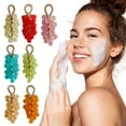 thumbnail image 2 of Visland Grape Soap on Rope Handmade Translucent Fruit Shaped Soap Decorative Bathroom Travel Hanging Soap for Shower Sink, 2 of 8