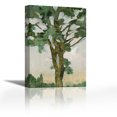 thumbnail image 1 of Green Tree Line I - Contemporary Fine Art Giclee on Canvas Gallery Wrap - wall décor - Art painting - 24 x 36 Inch - Ready to Hang, 1 of 2