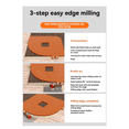 thumbnail image 4 of TOP! Woodworking Router Corner Radius Templates Jig R15 R30 R60 R200 Excircle Arc Angle Template Tool, 4 of 4