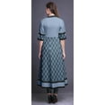 thumbnail image 4 of Bimba Blue Dot & Floral Block Printed Anarkali For Women A Line Indian Kurti Classic Tunic Ethnic Kurti-Small, 4 of 5