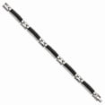 thumbnail image 3 of White Stainless Steel bracelet Fancy Black 8.25 in 9 mm, 3 of 5