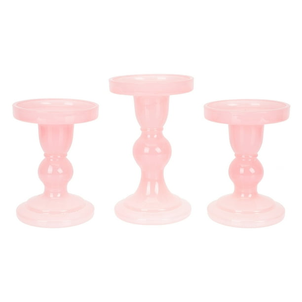 KAKOWELY 3 candelabros de cristal de alto soporte para velas, candelabros decorativos para fiestas.