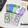 thumbnail image 2 of Crystal Clear Case for iPhone 12 Pro Max, Magnetic Cover Compatible with MagSafe Wireless Charging, Hybrid Rugged PC + TPU Dustproof Shockproof Lens Protection Case for iPhone 12 Pro Max,Purple, 2 of 10