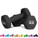 thumbnail image 1 of Balelinko Equipo De Gimnasio En Casa Entrenamientos Entrenamiento De Fuerza Pérdida De Peso Pilates Pesas Conjuntos De Yoga Pesas Para Mujeres, Hombres, Personas Mayores Y Jóvenes, 4 Libras, Par Negro, 1 of 5