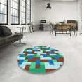 thumbnail image 4 of Ahgly Company Machine Washable Indoor Rectangle Transitional Purple Area Rugs, 6' x 9', 4 of 7
