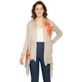 thumbnail image 2 of Turtle Bay New York  Women's Floral Embellished Open Long Cardigan, 2 of 6