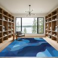 thumbnail image 2 of ODIKA 3x5 Machine Washable Non-Slip Area Rug, Abstract Navy Blue High Traffic Rug, Blue, 1069998, 2 of 7