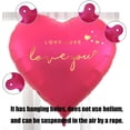 thumbnail image 4 of USPOINT Oversized Rose Red Heart-shaped Aluminum Foil Balloon, for Weddings Decoration, Valentine's Day Decoration, Proposals and Party Supplies, 4 of 4