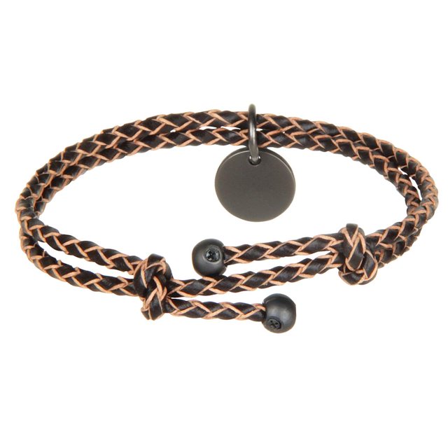 Punk Rock de cuero Wrap Brazalete novio marrón Sunnimix Brazalete trenzado vintage