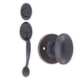 thumbnail image 1 of Design House 750232 Coventry 2-Way Handle Set with Egg Knob, Keyway and Door Handle, Adjustable Backset, 1 of 1