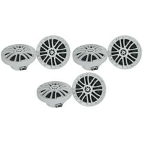 (6) Rockville RM-PREMIUM-65 WHITE 6.5" 600w Marine Boat Speakers - Crisp Sound!