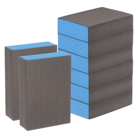 8pcs Sanding Sponge Blocks 2000-2500 Grits Sanding Block 100x70x25mm, Brown&Blue