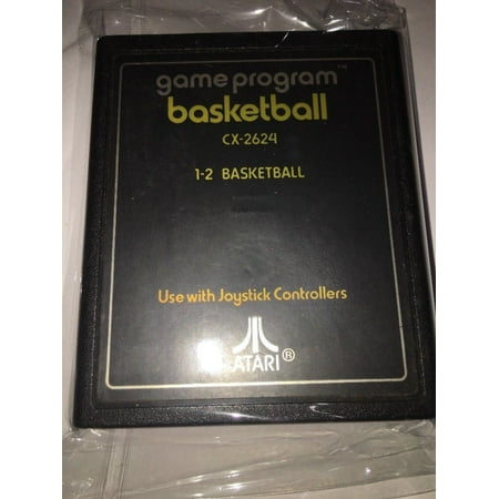 Basketball Game Program for Atari 2600 Video Game System CX-2624 1-2 black (Best Atari 2600 Games)