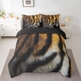 thumbnail image 2 of jejeloiu Tiger Pattern 7-Piece Twin Bedding Sets,Jungle Animal Bedding Comforter Set,Abstract Stripe Lines Sheet Sets For Men Women,Ultra Soft Home Decor Reversible, 2 of 8