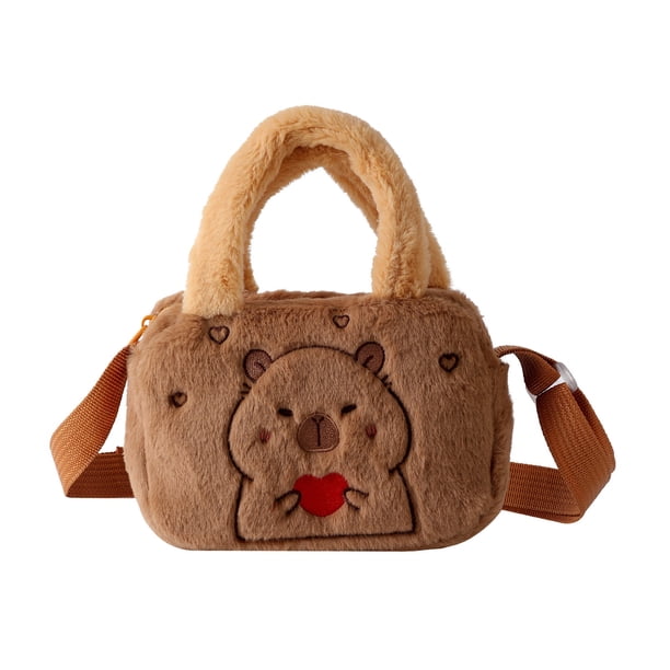 Bolso bandolera para niños con estampado de animales de dibujos animados, cierre de cremallera, correa de hombro suave ajustable, bolso de mano resistente al desgaste para niña.
