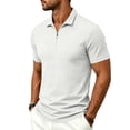 thumbnail image 6 of Rrxhxhs Golf Shirts for Men Waffle Grid Textured Collared Quarter Zip Short Sleeve Breathable Casual Tops,3XL, 6 of 9