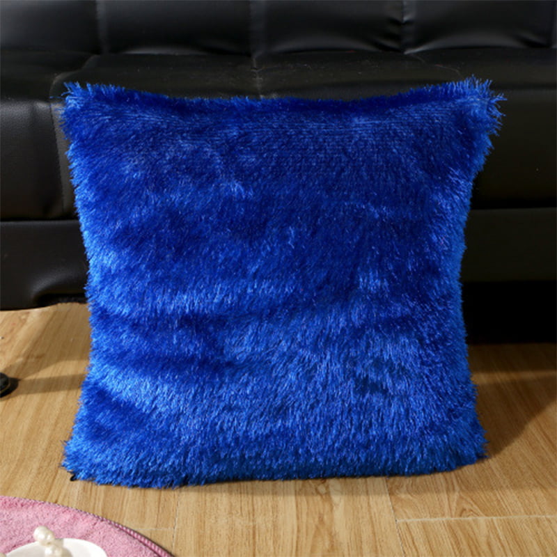18"x18" Square Pillow Case Sofa Car Waist Throw Cushion Cover Home Decor Blue 