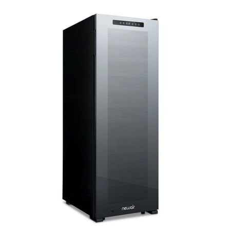 Newair Shadow Series Wine Cooler Refrigerator 62 Bottle Single Zone, Freestanding Mirrored Wine Fridge