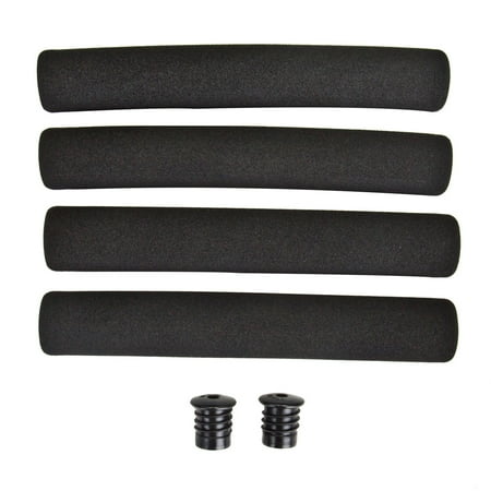 Motorcycle Foam Grips - Grips Sunlite 10 Speed Foam, Black, 4-Piece Set