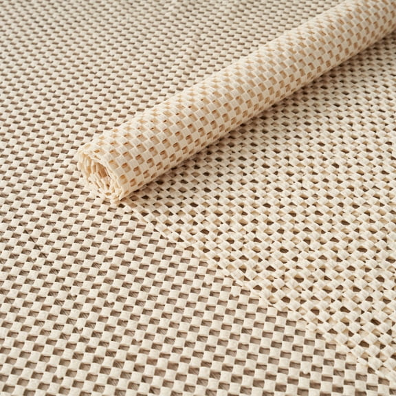 Grid-Loc Ivory 1'8" x 7'6" Non-Slip Rug Pag