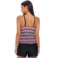 thumbnail image 1 of ABPHQTO Tankini a capas con volantes y estampado tribal para mujer, 1 of 5