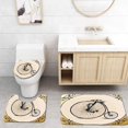 thumbnail image 1 of Alfombra de baño de 3 piezas ABPHQTO Boho floral con marco redondo vintage, 1 of 2