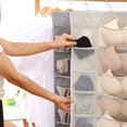 thumbnail image 4 of Caja de almacenamiento de sujetador de 1 pieza para armario, caja de almacenamiento de sujetador colgante, caja de almacenamiento de sujetador de doble cara, gris, 4 of 4