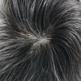 thumbnail image 4 of Lyricalhair Toupee for Men Durable Full PU Mens Toupee Human Hair Replacement System Black Brown Blonde Gray Hairpiece #1B30 Off Black with 30% Gray, 4 of 7