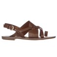 thumbnail image 3 of Womens bar III Voltage Flat Strappy Toe Loop Sandals - Dark Tan, 3 of 6
