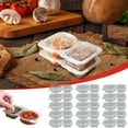 thumbnail image 1 of Contenants à Condiments à Double Compartiment avec Couvercles, Boîtes à Collation Jetables de 180 ml, Coupelles à Sauce Réutilisables pour l'Entreposage des Aliments, Va au Micro-Ondes et au Lave-Vaisselle, Contenants à Portions en Plastique Sans BPA pour Emporter, 1 of 8