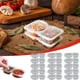 thumbnail image 1 of Fiudx Contenedores Dobles, Caja de Almacenamiento de Alimentos con Divisiones, Soporte Reutilizable para Refrigeradores, Solución para Llevar En Restaurantes, Compañero de Almuerzo de Viaje, Diseño d, 1 of 7