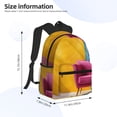 thumbnail image 4 of Lsque Bright Pink Chair Classic Casual Backpack - Large Capacity Water-Resistant Backpack for School, Work, Travel, and Outdoor Activities, 4 of 8