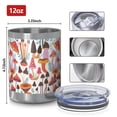 thumbnail image 3 of 12oz Tumblers Colorful Mushroom Plant White Pattern Vacuum Insulated Stainless Steel Travel Tumbler Cups Mug with Lid and Straw for Beer,Coffee,Beverages with Cleaning Brush for Cold & Hot Drinks, 3 of 5