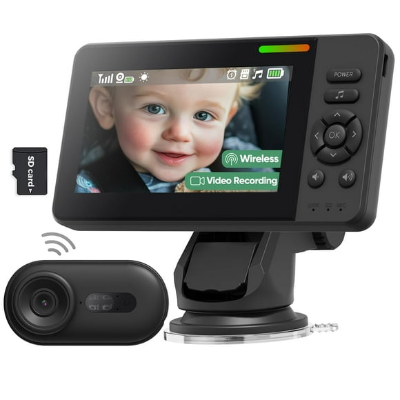 Cámara para bebé para auto Elzeeo inalámbrica 1080P con visión nocturna y 32 h