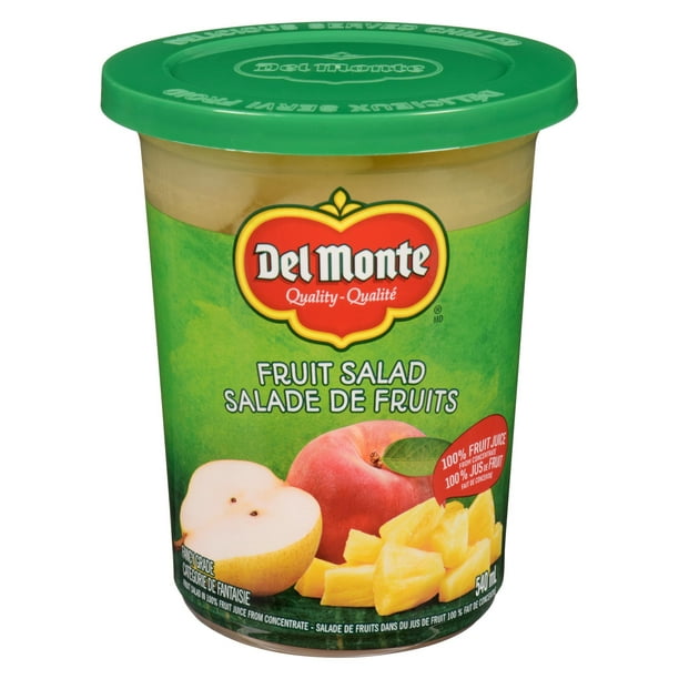 Salade de fruits dans 100% jus de fruit fait de concentré Del MonteMD