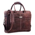 thumbnail image 1 of Bolso De Cuero Para Computadora Portátil De 18 Pulgadas Para Hombres Maletín De Cuero Genuino Bolso De Negocios Bolso De Mensajero Hecho A Mano Vintage Y Bolso De Hombro Marrón Para Trabajo De Oficina, 1 of 5