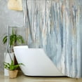 thumbnail image 3 of Abstract Shower Curtain,Modern Aesthetic Abstract Stripe Shower Curtain Set for Bathtub Bathroom,Gray Blue Brown Contemporary Abstract Painting Fabric Shower Curtains, 3 of 5