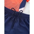 thumbnail image 6 of Haitryli Kids Boys Girls 2 Piece Basketball Football Jersey Athletic T-Shirts Tops with Sweat Shorts Orange 3XS, 6 of 7