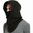 thumbnail image 2 of 2 pasamontañas gruesos de doble capa, gorro de forro polar grueso, capucha cortavientos y cálida, máscara de esquí, calentador de cuello para hombres y mujeres., 2 of 5