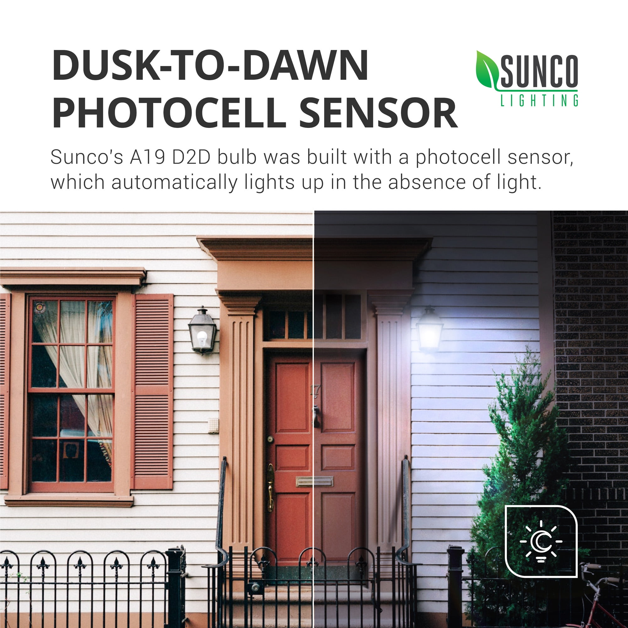 Sunco Lighting 10 Pack A19 Led Bulb With Dusk To Dawn 9w 60w 800 Lm 4000k Cool White Auto On Off Photocell Sensor Ul Walmart Com Sunco Lighting 10 Pack A19 Led Bulb With Dusk To Dawn 9w 60w 800 Lm 4000k Cool White Auto On Off Photocell Sensor Ul Walmart Com