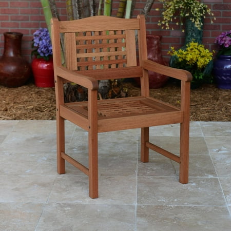 Portoreal 100 Fsc Eucalyptus Wood Chair Ideal For Patio Brown