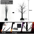 thumbnail image 6 of TETOU 2pcs-24inch Halloween Lighted Birches Tree,Total 24 LED Battery Operated Artificial Black Spooky Tree with Timer Hallowe'en Decoration for Fall Home,Bedroom,Office,Wedding,Indoor Party-Orange, 6 of 6