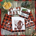 thumbnail image 5 of 2 Pcs /6 Pcs Christmas Kitchen Towels, Snowman Tree Gnome Plaid Print Microfiber Dish Towels, Absorbent Soft Holiday Hand Tea Dishcloths for Kitchen Bathroom, Xmas Decorations Gifts, 5 of 8