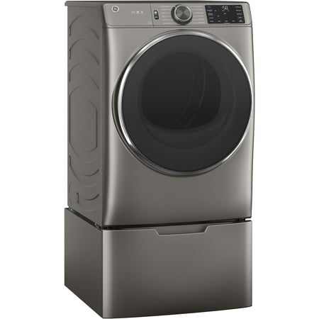 GE - Washer/Dryer Laundry Pedestal with Storage Drawer - Satin Nickel